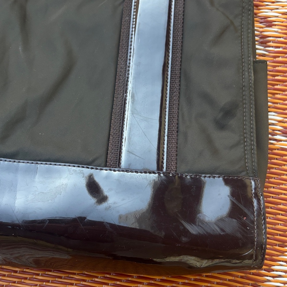 Tory Burch Black Nylon & Rubber Messenger Tote - Picture 3 of 5